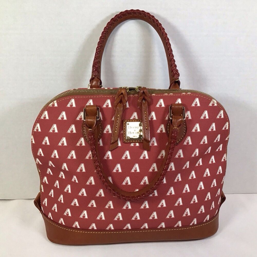 Dooney & Bourke MLB Arizona Diamondbacks Baseball Zip Zip Satchel Bag Red